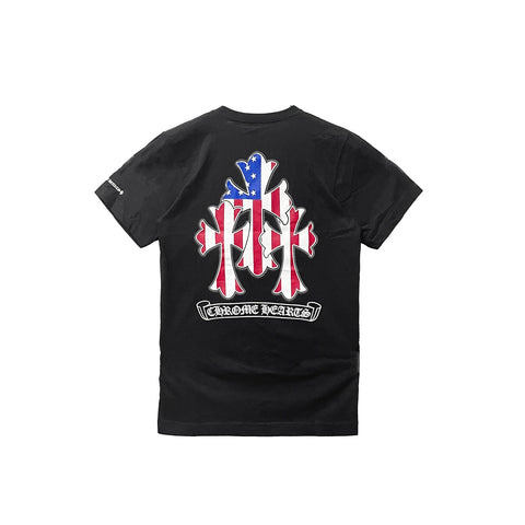Chrome Hearts Triple Cross Flag Black Tee