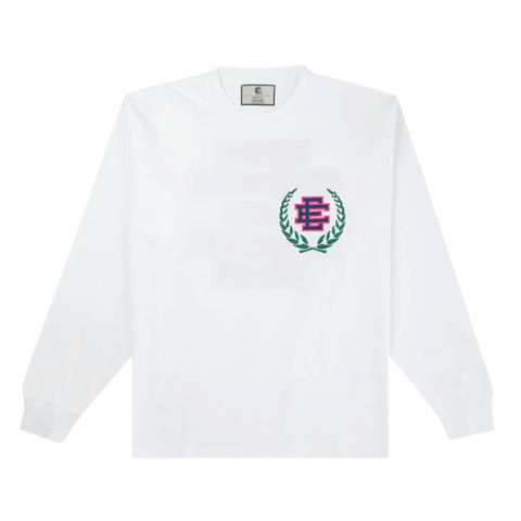 Eric Emanuel Crest Logo White L/S Tee