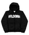 Floor 914 Rhinestone Logo Black Zip Up