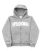 Floor 914 Rhinestone Logo Grey Zip Up
