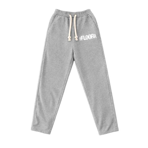 Floor 914 Rhinestone Logo Grey Sweatpants