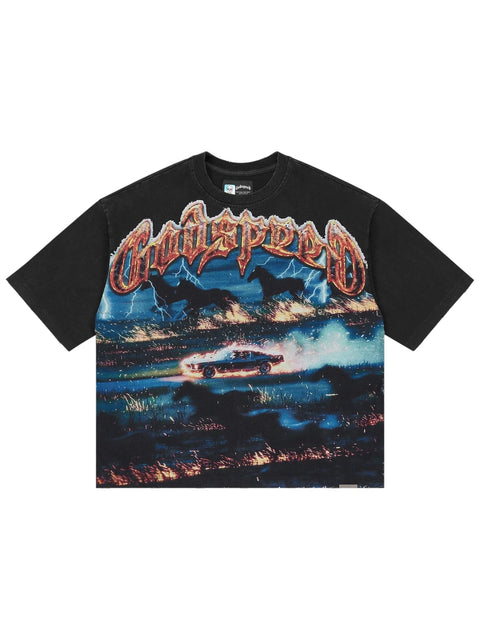 Godspeed Horsepower Black Tee
