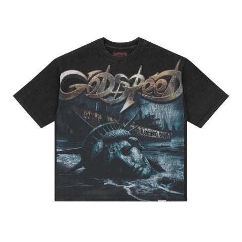 Godspeed Liberty Ruins Black Tee