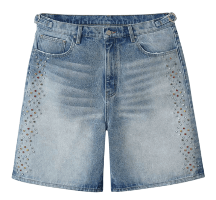 HMDD Crystal Light Wash Jorts