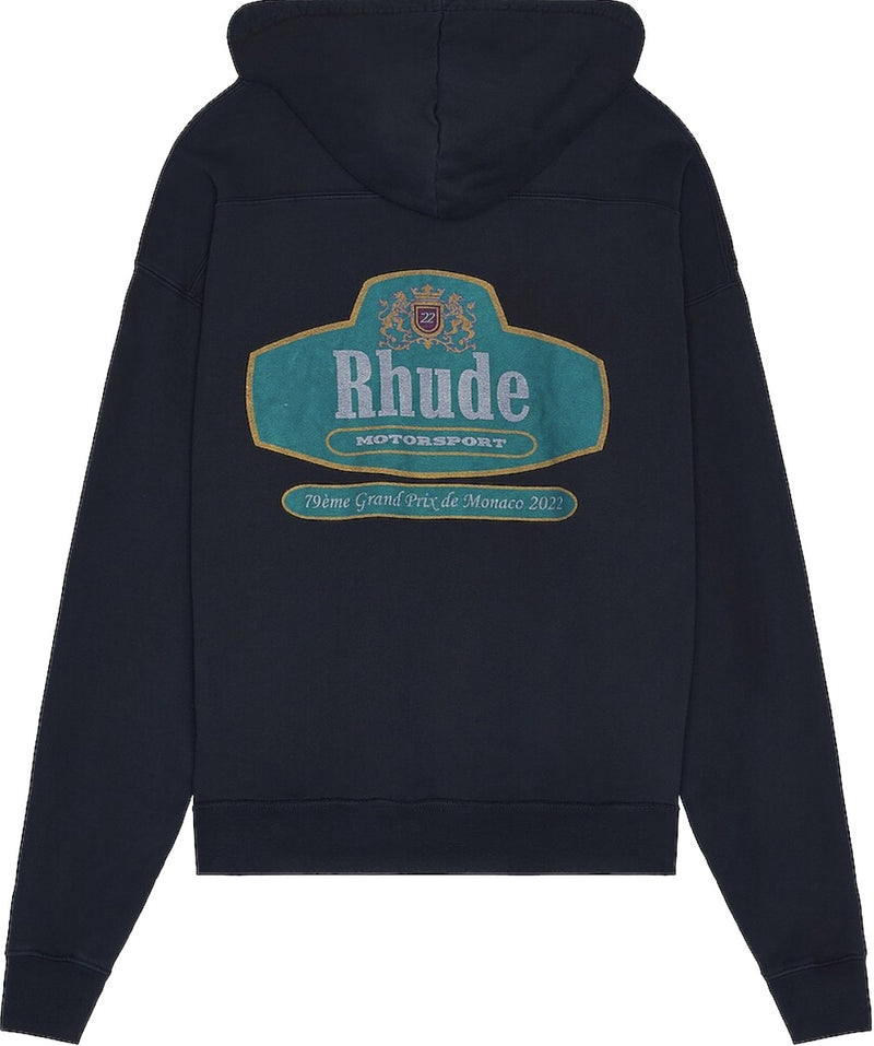 Rhude Racing Crest Black Hoodie