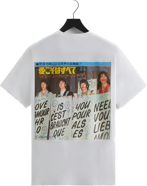 Kith The Beatles All You Need Is Love V White Tee