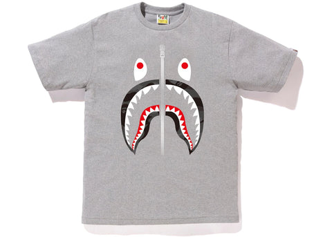 BAPE Grey Shark Tee