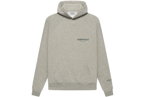 Essentials Front Logo Heather Oat Hoodie