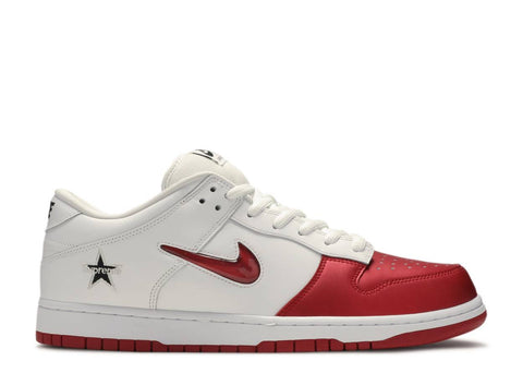 Supreme Red Jewel Swoosh SB Dunk Low