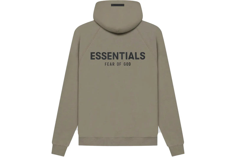 Essentials Back Label Essentials Back Logo Taupe Hoodie – Courtside Kicks