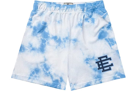 Eric Emanuel Tie Dye Baby Blue/Navy Shorts