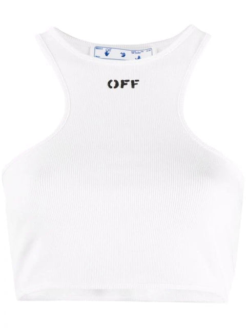 Off White White Tank Top