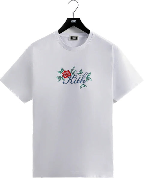 Kith Script Needlepoint White Tee