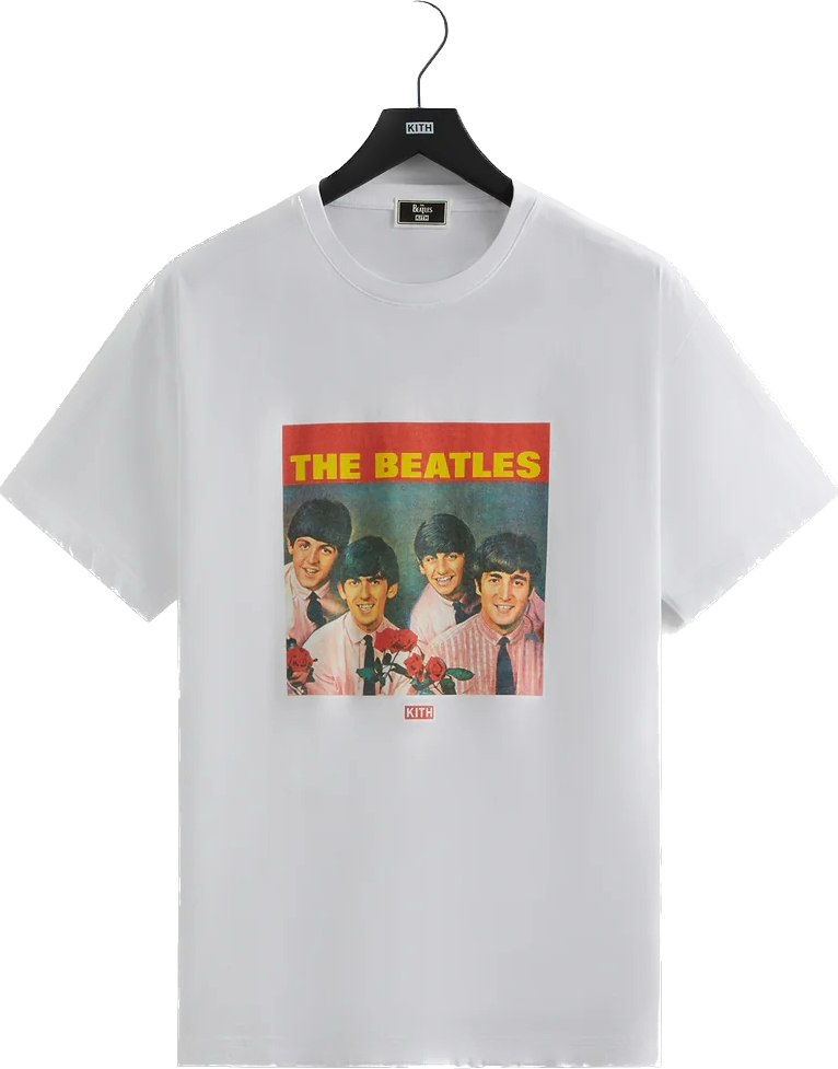 Kith The Beatles Red Roses White Tee