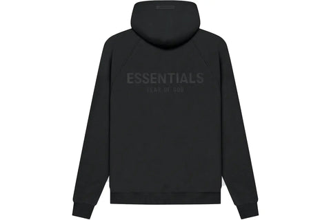 Essentials SS21 Back Logo Black Hoodie