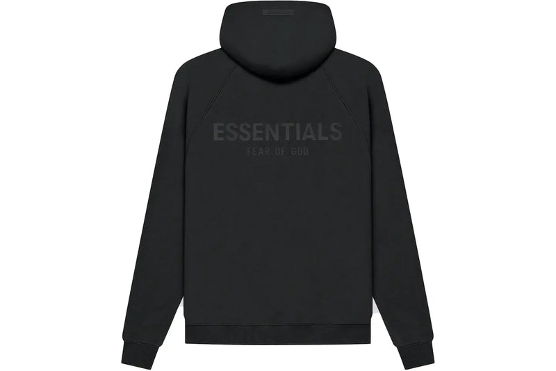 Essentials SS21 Back Logo Black Hoodie