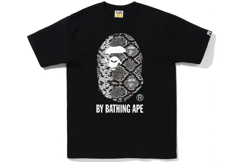 By Bathing Ape Grey Snake Black Tee