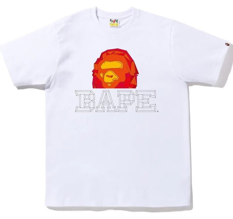 BAPE Polygon Ape Head White Tee