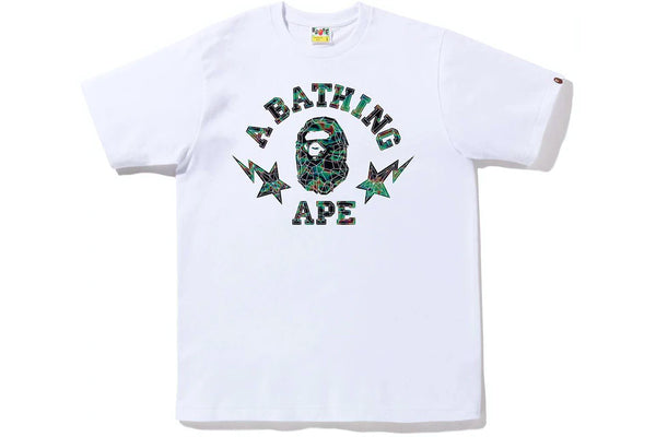BAPE Thermography Polygon College White Tee