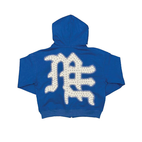 Mixed Emotion End Blue Zip Up
