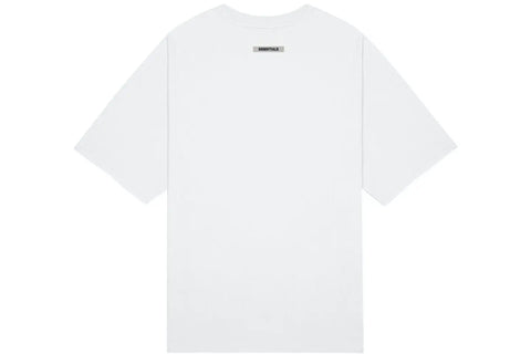 Essentials White Front Logo Tee