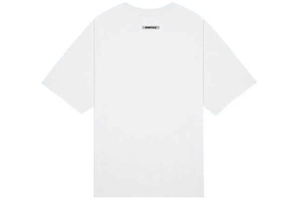 Essentials White Front Logo Tee