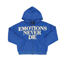 Mixed Emotion End Blue Zip Up