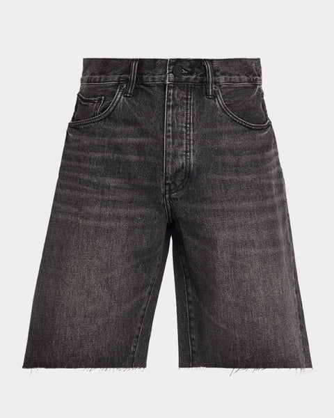 Purple P059 Black Jean Shorts