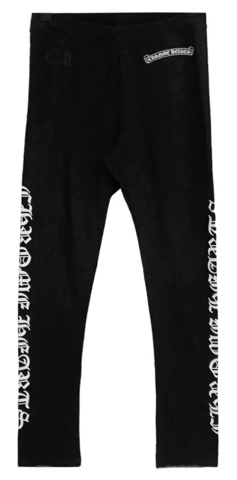 Chrome Hearts Scroll Black Leggings