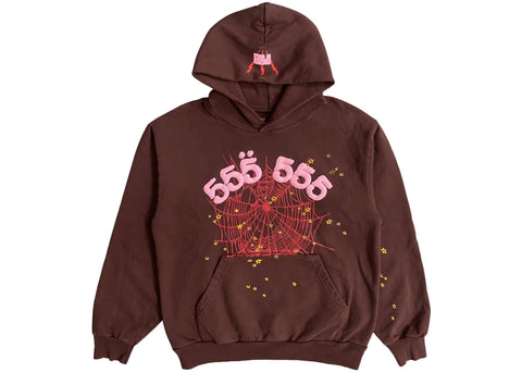 Sp5der 555 Brown Hoodie
