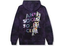 ASSC Dissociative Black/Purple Tie Dye Hoodie