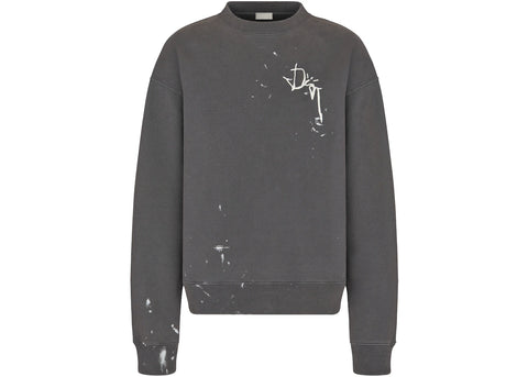 Cactus Jack Dior White Logo Crewneck Grey