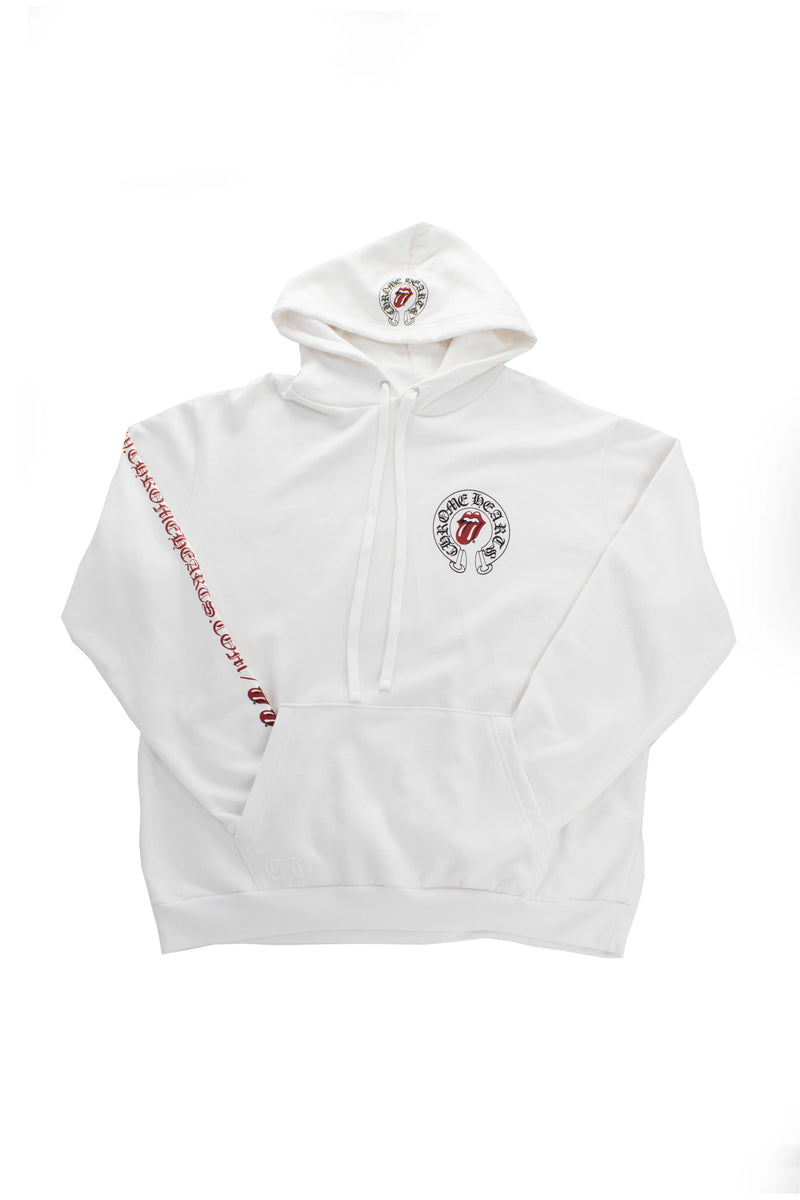 Chrome Hearts Rolling Stones White Hoodie