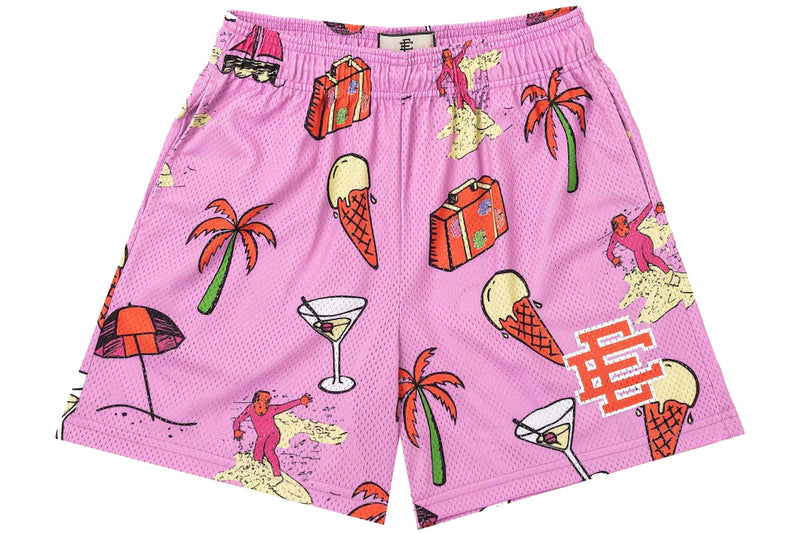 Eric Emanuel Pink Palm Shorts