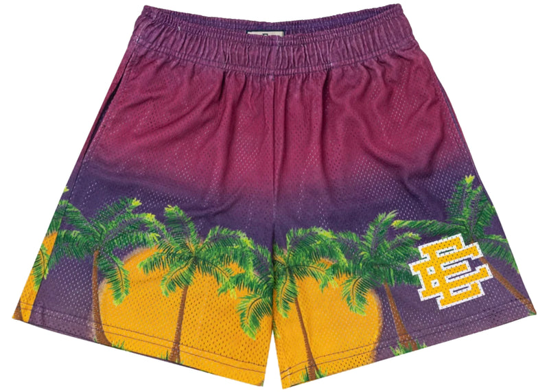 Eric Emanuel Purple Palm Shorts