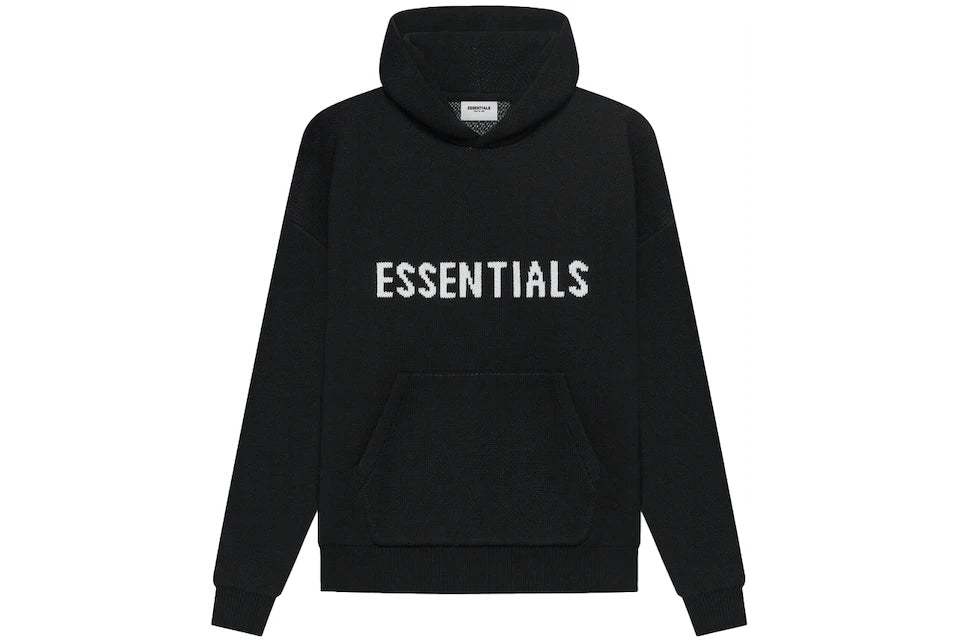 Essentials Knit Black Hoodie – Courtside Kicks