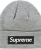 Supreme Grey/Black Box Logo Beanie
