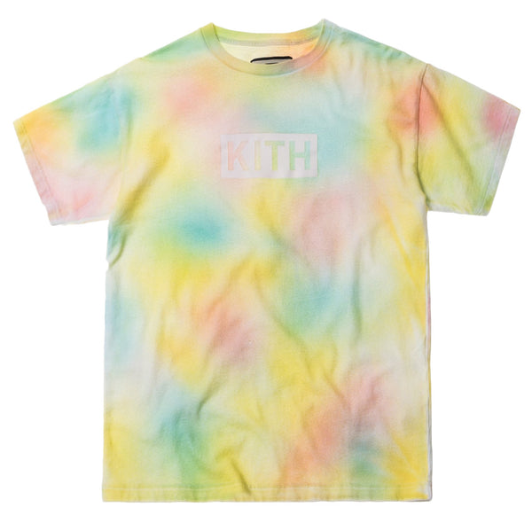 Kith Yellow Tie Dye Box Logo Tee