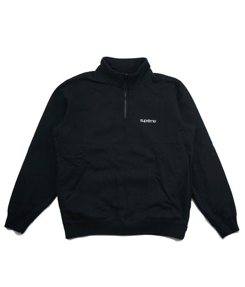 Supreme Color Blocked Black Half Zip Hoodie