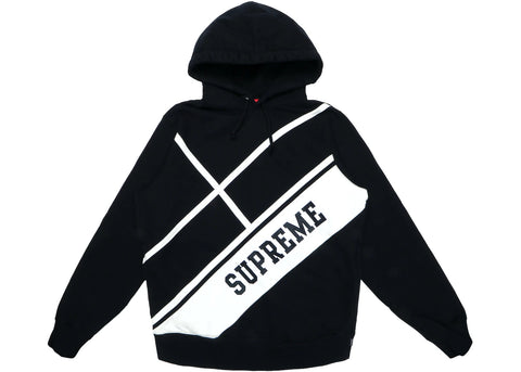 Supreme Diagonal Black Hoodie